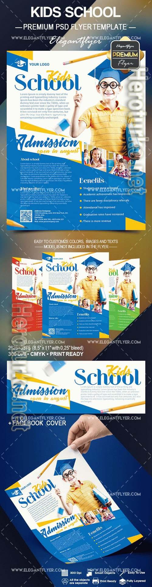 Kids School PSD Flyer