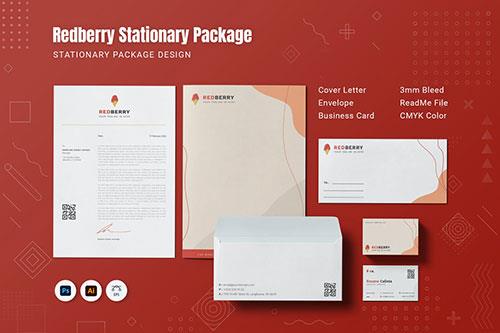 Redberry Stationary device for brand identity Redberry Stationary device for brand identity