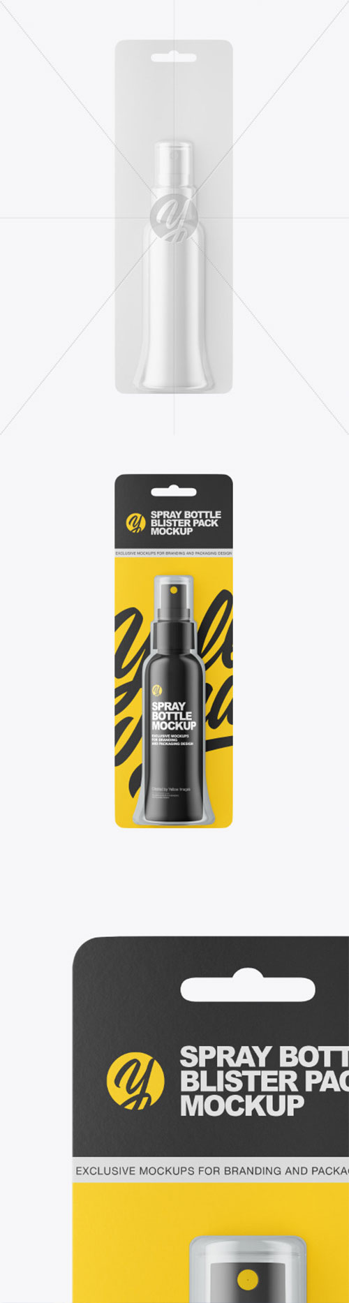 Spray Bottle Blister Pack Mockup 86553