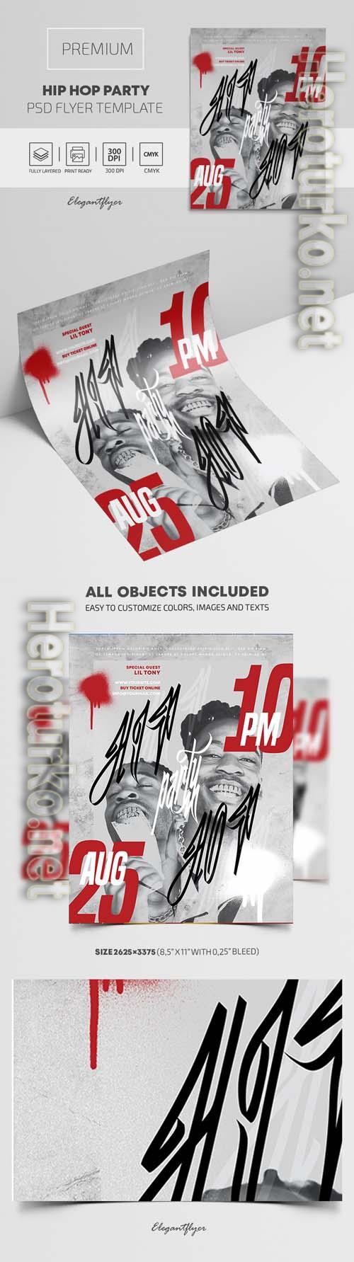 Hip Hop Party PSD Flyer