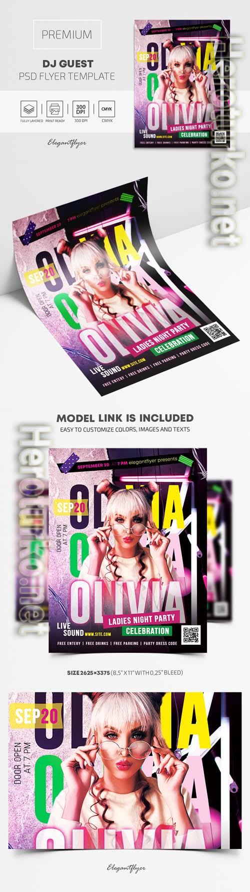 DJ Guest Premium PSD Flyer Template DJ Guest Premium PSD Flyer Template