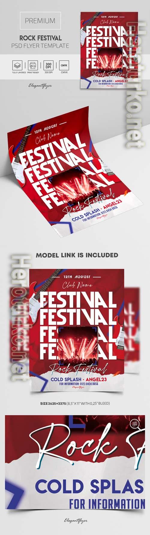 Rock Festival PSD Flyer