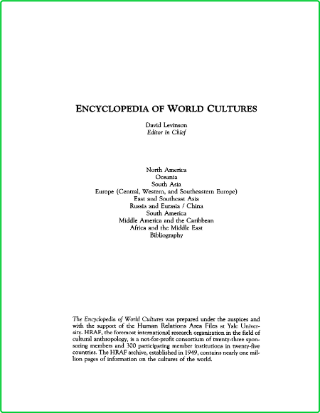Encyclopedia Of World Cultures Volume 5 East And Southeast Asia