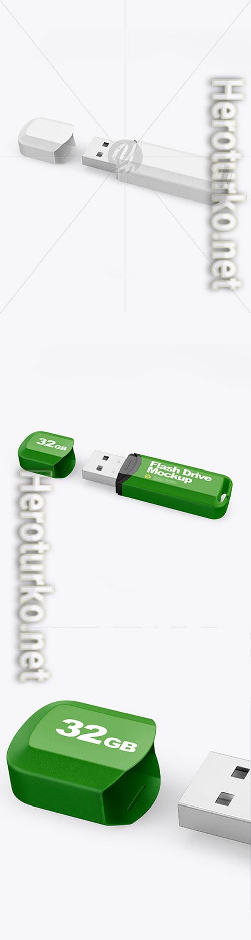 Textured USB Flash Drive Mockup 86504