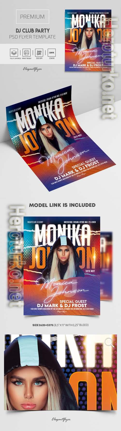 DJ Club Party Premium PSD Flyer Template DJ Club Party Premium PSD Flyer Template