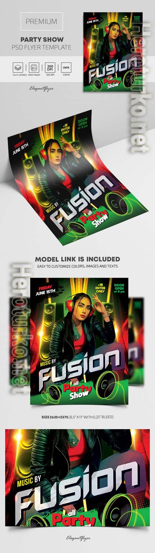 Party Show Premium PSD Flyer Template Party Show Premium PSD Flyer Template