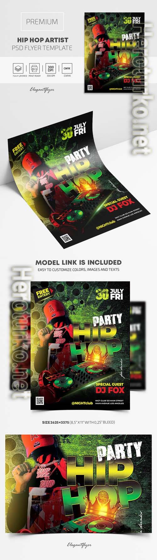 Hip Hop Artist Premium PSD Flyer Template Hip Hop Artist Premium PSD Flyer Template