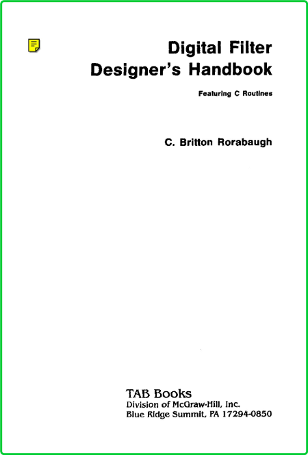 Digital Filter Designers Handbook C Rorabaugh TAB 1993
