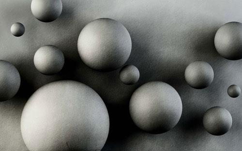 Gray solid sphere 3d background wall Gray solid sphere 3d background wall
