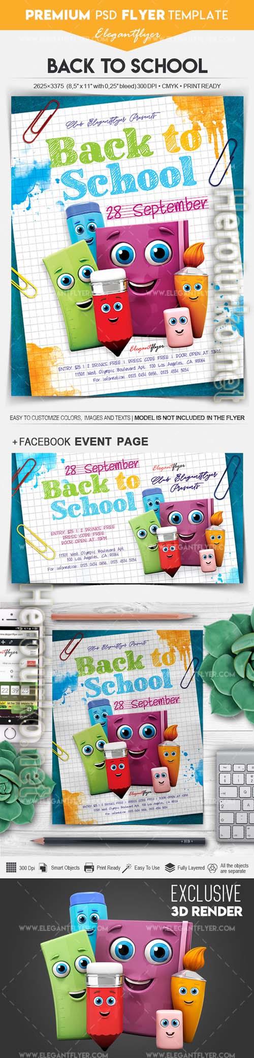 Back to School Flyer PSD Template vol 7 Back to School Flyer PSD Template vol 7