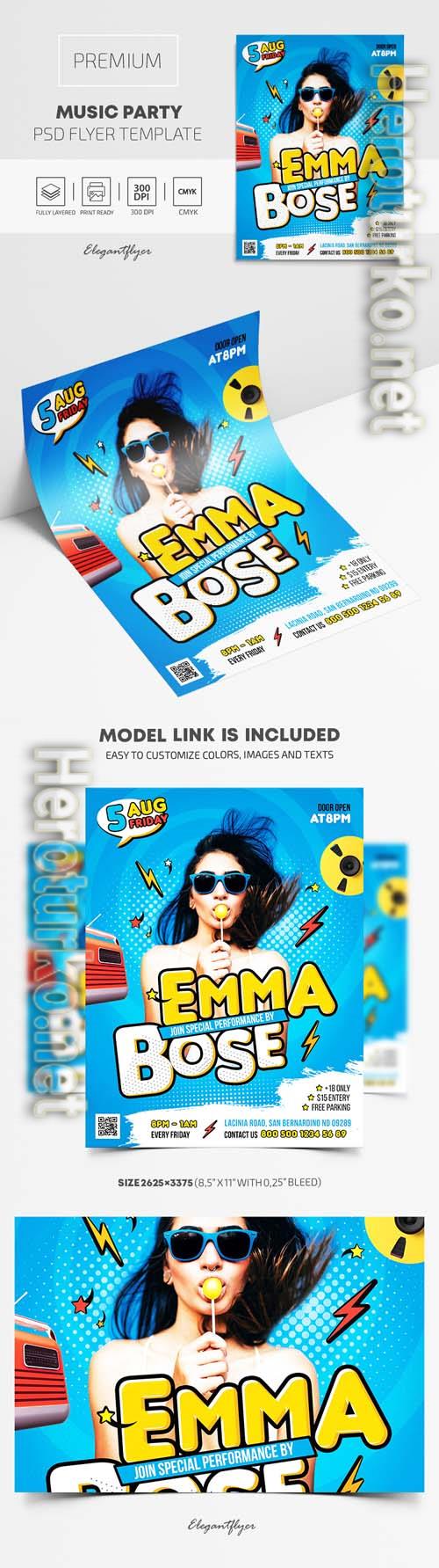 Music Party Premium PSD Flyer Template