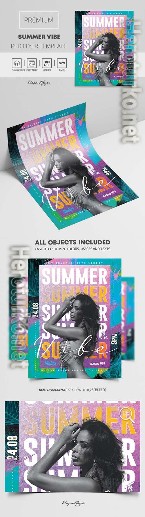 Summer Vibe Premium PSD Flyer Template Summer Vibe Premium PSD Flyer Template