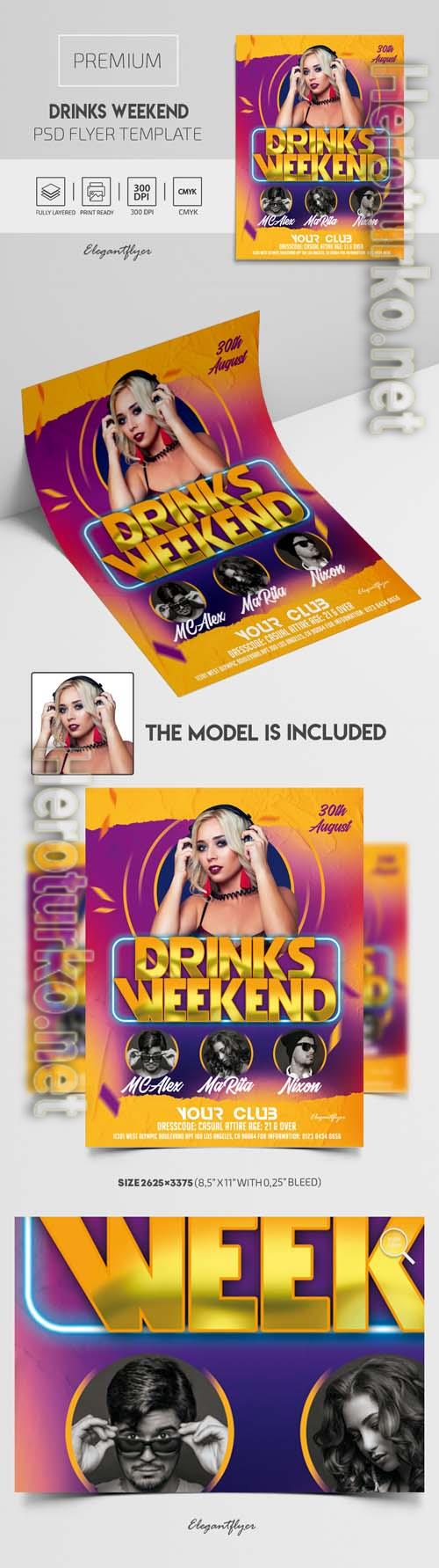 Drinks Weekend Premium PSD Flyer Template