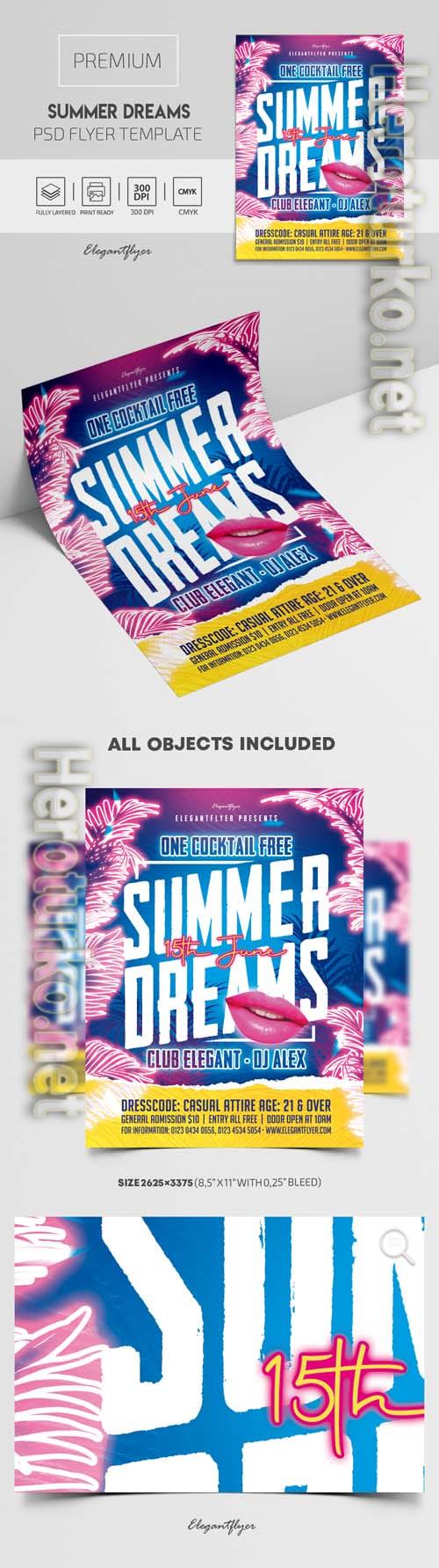 Summer Dreams Flyer PSD Template Summer Dreams Flyer PSD Template