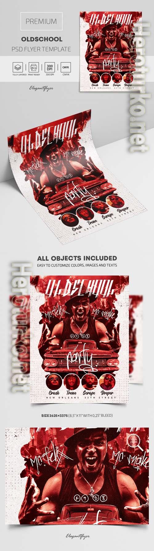 Oldschool Party Premium PSD Flyer Template Oldschool Party Premium PSD Flyer Template