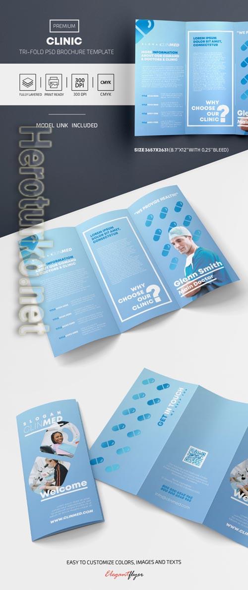 Clinic Premium Tri Fold PSD Template