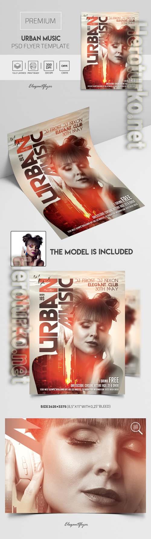 Urban Music Premium PSD Flyer Template