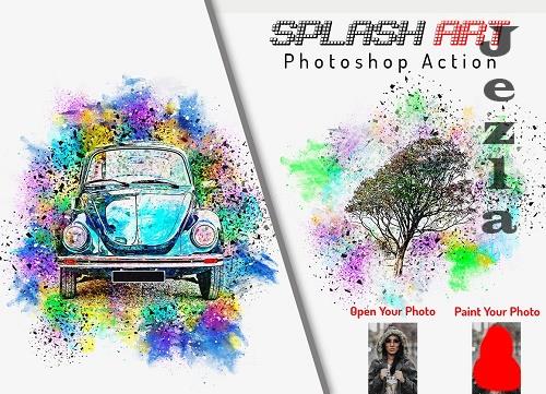 Splash Art Photoshop Action - 6402800