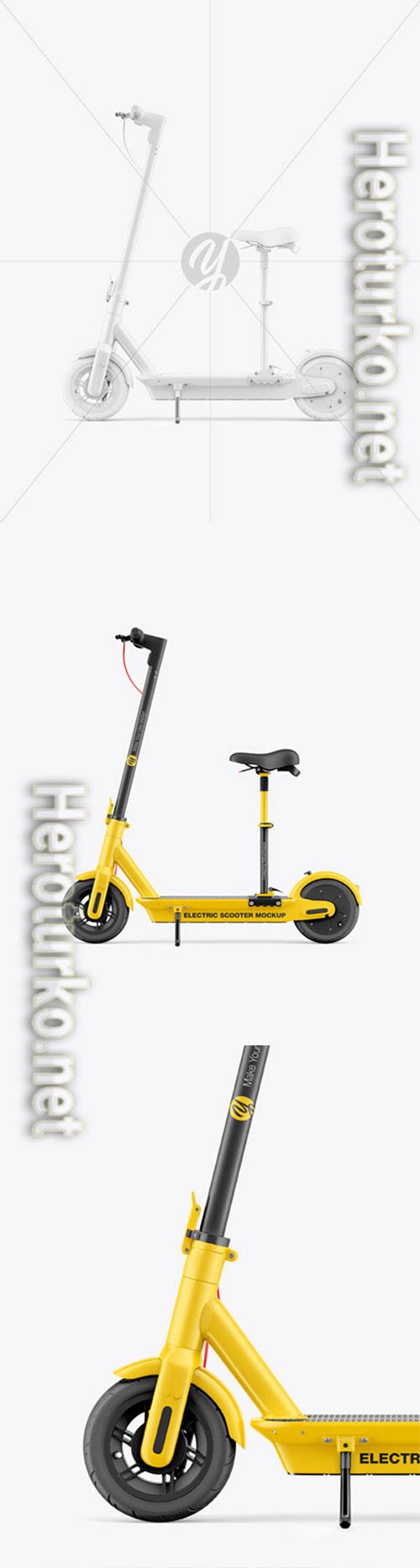 Electric Scooter Mockup with Seat - Side View 86461