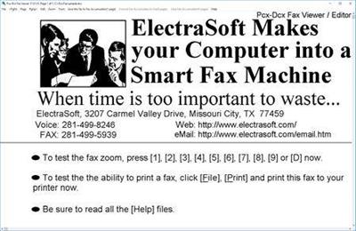 ElectraSoft Pcx-Dcx Fax Viewer 21.08.01