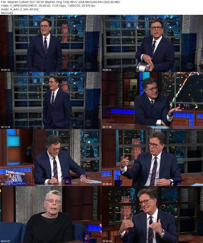 Stephen Colbert 2021 08 09 Stephen King 720p HEVC x265 