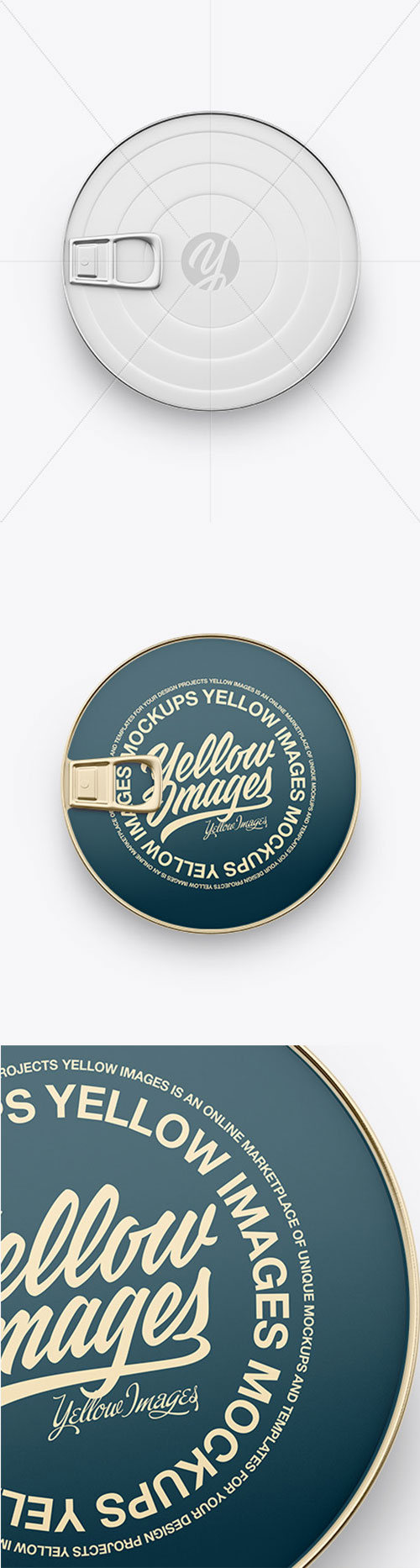 Tin Can With Paper Label Mockup 86443