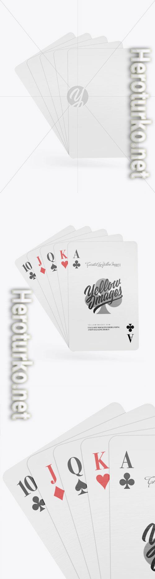 Five Playing Cards Mockup 86452