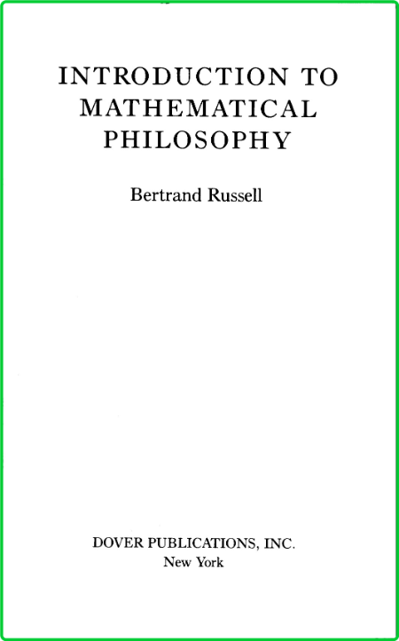 Introduction To Mathematical Philosophy B7fb50f85f5e1512f3984f1bd5862efe