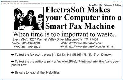 ElectraSoft  Pcx-Dcx Fax Viewer 21.08.01