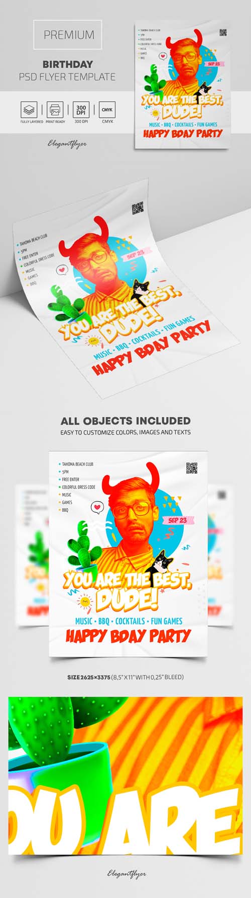 Birthday Premium PSD Flyer Template