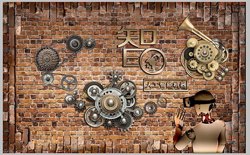 Retro nostalgic industrial wind three dimensional letter tooling wall