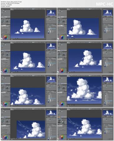 Gumroad - Xavier Houssin - Clouds  painting tutorial + 6 Brushes + 3 video process For Clip Studio Paint 7cbfbf7fedf2d43cc0ee999087b423a6