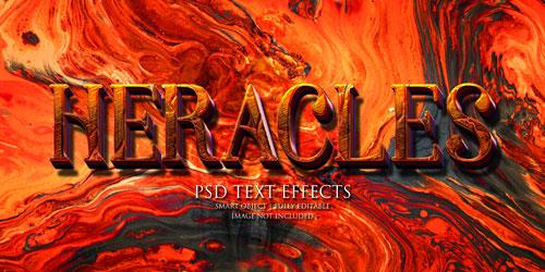 Heracles text effect Premium Psd