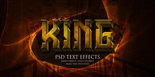 King text effect Premium Psd