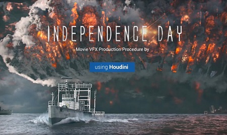 				 				Independence Day - Movie VFX Production Procedure by Using Houdini