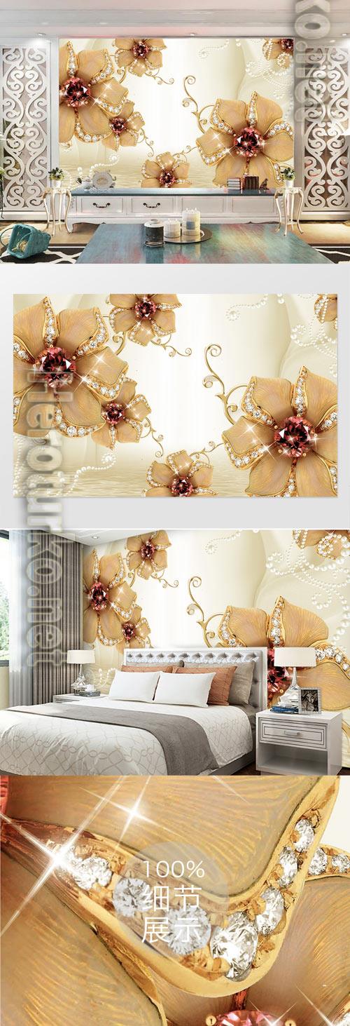European style floral jewelry wall