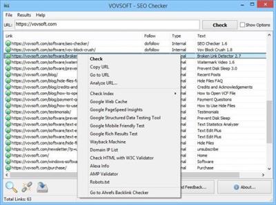 VovSoft  SEO Checker 5.0