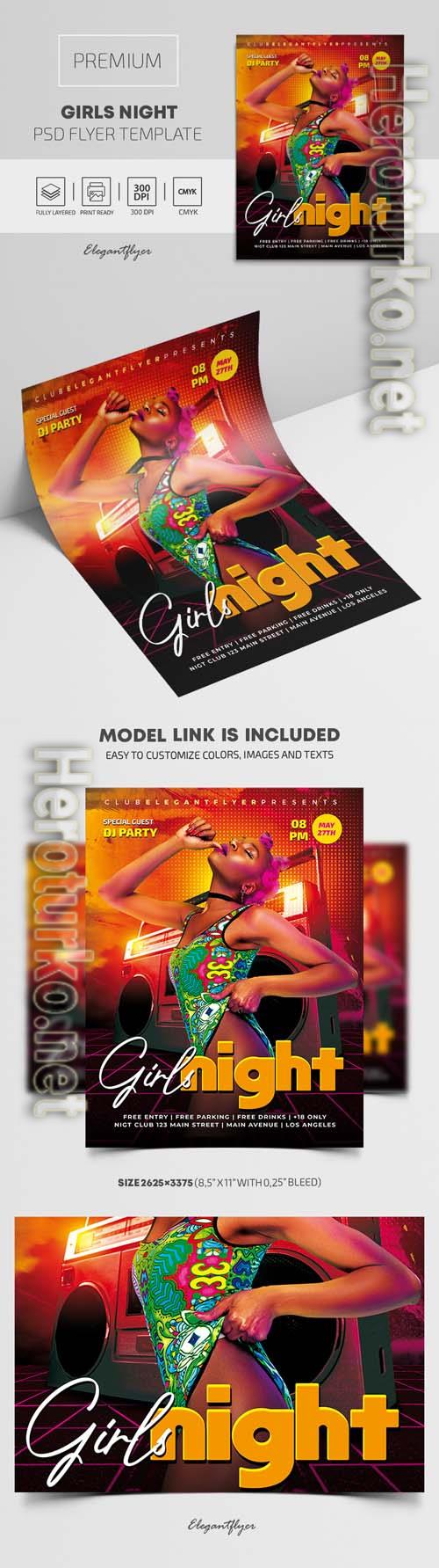 Girls Night Premium PSD Flyer Template