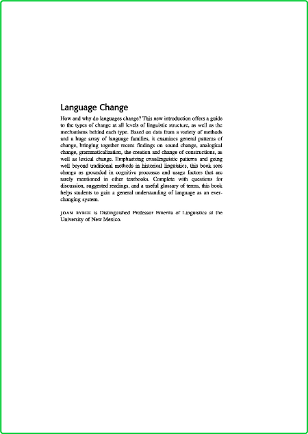 Language Change (Cambridge Textbooks in Linguistics) Bed610ddde5c0ec28feecfbda9dca4e7