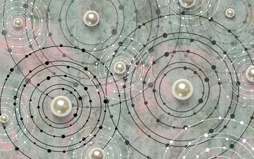 Abstract geometric pearl marble tv background wall
