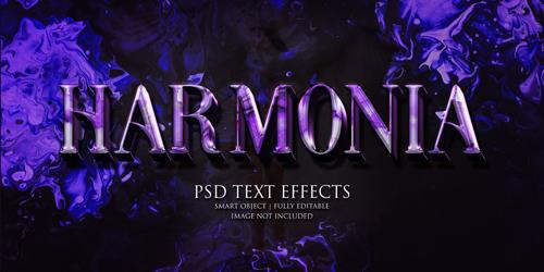 Harmonia text effect Premium Psd