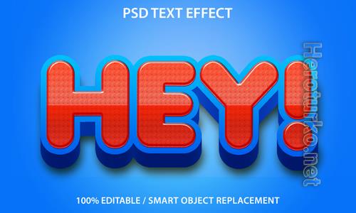 Text effect hey premium Premium Psd