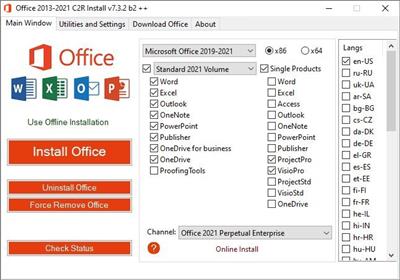 Office  2013-2021 C2R Install / Install Lite 7.3.2 b2