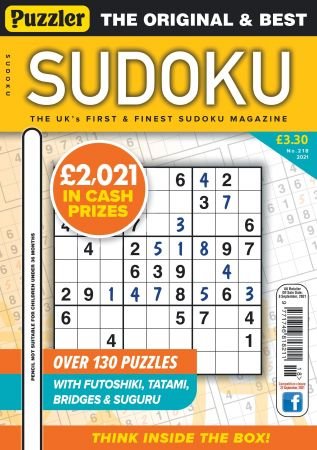 Puzzler Sudoku   Issue 218, 2021