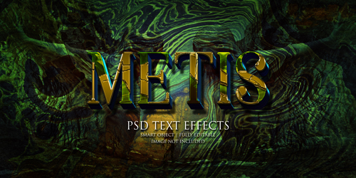 Metis text effect Premium Psd