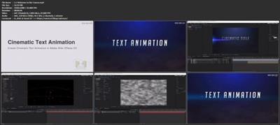 Create  a Cinematic Text Animation in Adobe After Effects