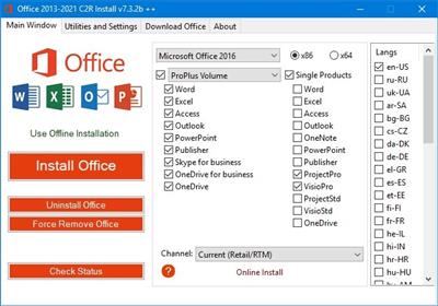 Office  2013-2021 C2R Install / Install Lite 7.3.2b