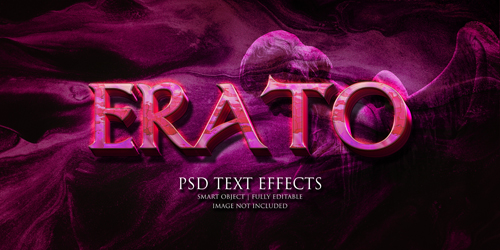 Erato text effect Premium Psd