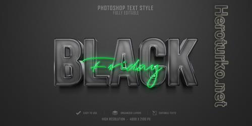 Black friday 3d text style effect Premium Psd2