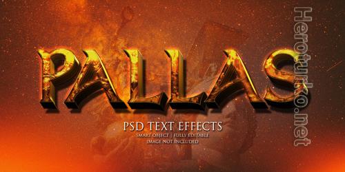 Pallas text effect Premium Psd